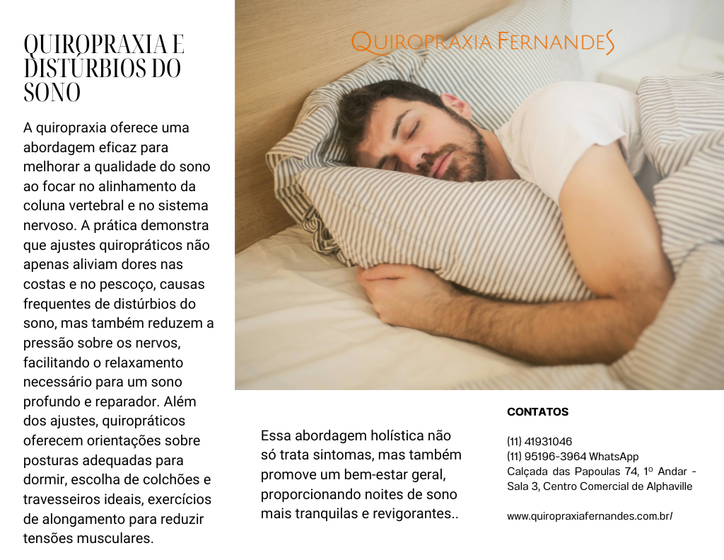 QUIROPRAXIA E DISTÚRBIOS DO SONO